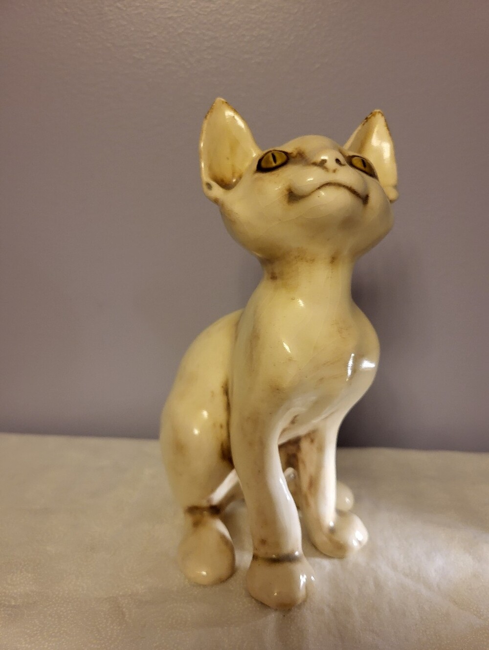Freeman McFarlin 1950s Devon Rex Cat Figurine Statue
